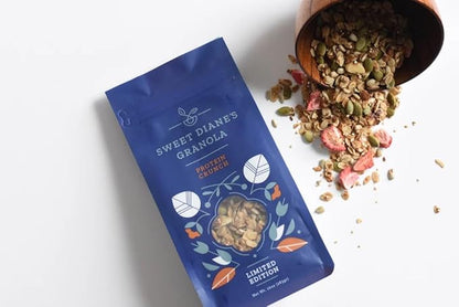 Sweet Diane’s Granola – Standard Size (12 oz): Organic, Low-Sugar, High-Fiber, Gluten-Free, Vegan, Delicious Breakfast and Snack Topper (Classic Size, Protein Crunch)