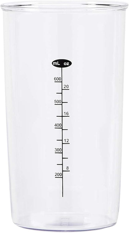 Amazon Basics Multi-Speed Immersion Hand Blender for Kitchen Mixing, Smoothies, Soups, 500 Watt Powerful, with Blending Stick, Whisk, Chopper and Beaker, Silver
