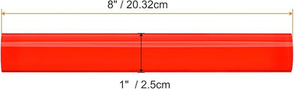 HARFINGTON Acrylic Clay Roller 8 Inch x 1 Inch Solid Non-Stick Plastic Round Tube Roller Polymer Clay Rod Fondant Rolling Pin for Shaping, Sculpting, Modeling DIY Crafts, Red