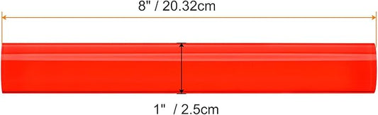HARFINGTON Acrylic Clay Roller 8 Inch x 1 Inch Solid Non-Stick Plastic Round Tube Roller Polymer Clay Rod Fondant Rolling Pin for Shaping, Sculpting, Modeling DIY Crafts, Red