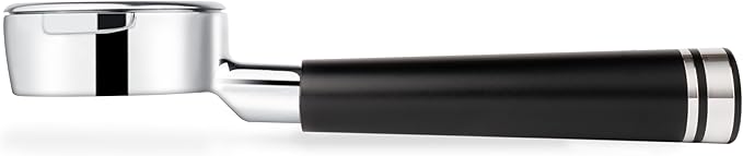 LILQ 58mm Bottomless Naked 2 Ears Portafilter Compatible with E61 Grouphead Machines– Includes 18–20g Basket (Aluminum Flat, 58mm For E61)