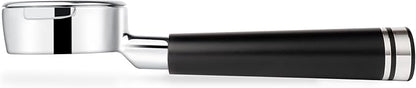 LILQ 58mm Bottomless Naked 2 Ears Portafilter Compatible with E61 Grouphead Machines– Includes 18–20g Basket (Aluminum Flat, 58mm For E61)