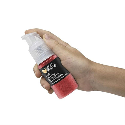 Brew Glitter - Maroon Red (25g Spray Pump 1x Jar) | Edible Glitter for Drinks, Cocktails, Beer, Garnish & Beverages