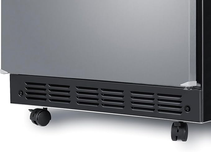 Summit Appliance 24" Wide Beer Kegerator/Refrigerator Combo, Two 1/6 Sixtel Kegs, Black Interior, Caster Wheels, Residential/Commercial Use (RHD, Nitro Coffee)