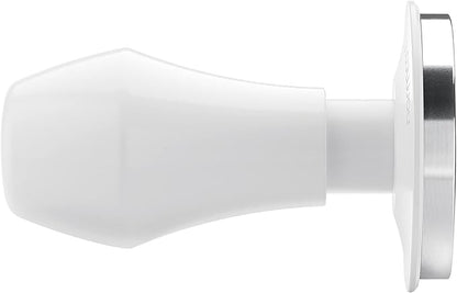 Normcore 53.3mm Espresso Coffee Tamper V4.1, Spring Loaded Tamper With Stainless Steel Flat Base15lb / 25lb / 30lbs Replacement Springs, Anodized Aluminum Stand, White