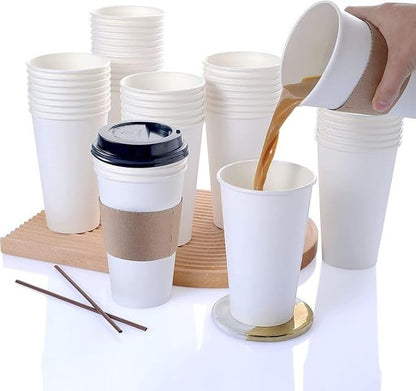 Paper Cups 4 oz 1000 Pack for Coffee & Espresso | Bulk 1000 Count for Home, Office, Restaurants & Parties | Recyclable Disposable 4 Ounce To-Go Cups for Hot Drinks