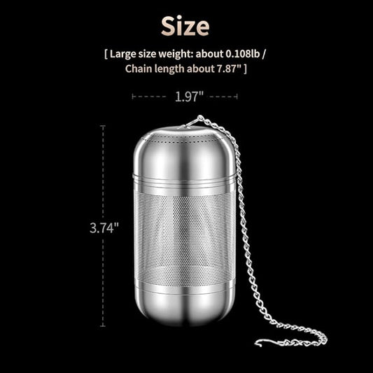 316 Stainless Steel Tea Infuser Reusable Tea Steeper Extra Fine Mesh Tea Infuser Tea Strainer for Loose Leaf Tea Spices and Seasonings (1 Pack - Large)