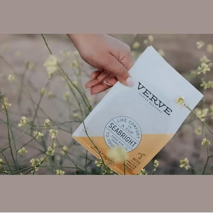 Verve Coffee Roasters Whole Bean Coffee Seabright House Blend | Medium Roast, Brewed or French Press, Direct Trade, Resealable Pouch | Enjoy Hot or Cold Brew | 12oz Bag