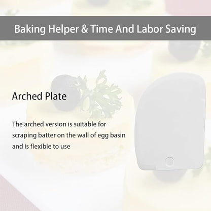 Plastic Scraper Tool Set,Bread Dough Scraper Dough Cutter,Flexible Plastic Bench Scraper For Baking,12Pcs Cake Scraper Smoother(White).