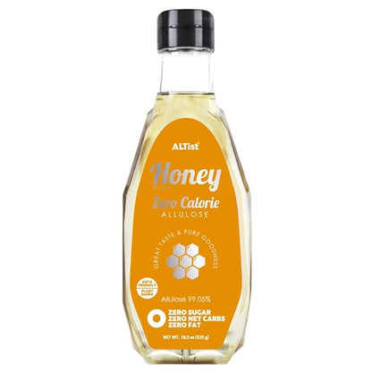ALTist Allulose Syrup Sweetener – Zero Calorie Liquid Sugar Alternative, Keto, Vegan, Non-GMO, Plant-Based | 1:1 Sugar Replacement, No Net Carbs, Zero Fat, 17.7 fl oz - Honey
