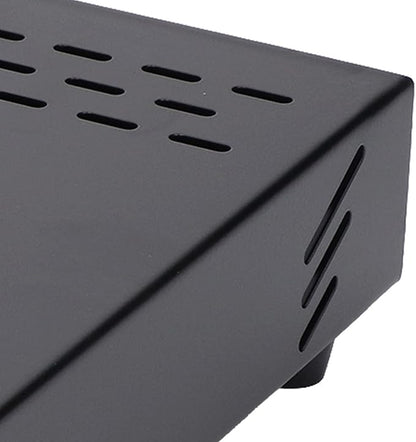 Coffee Knock Box, Stainless Steel Drawer Type Coffee Grind Container Coffee Knock Box Espresso Knocker Drawer Non Slip with Rubber Knock Stick for Cafes Home Kitchens Office (Black)