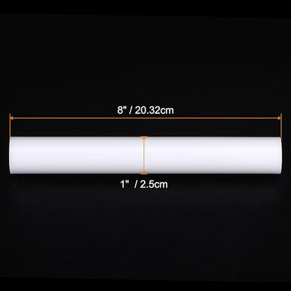 HARFINGTON Acrylic Clay Roller 8 Inch x 1 Inch Solid Non-Stick Plastic Round Tube Roller Polymer Clay Rod Fondant Rolling Pin for Shaping, Sculpting, Modeling DIY Crafts, White