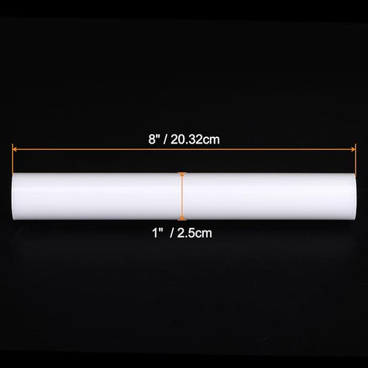 HARFINGTON Acrylic Clay Roller 8 Inch x 1 Inch Solid Non-Stick Plastic Round Tube Roller Polymer Clay Rod Fondant Rolling Pin for Shaping, Sculpting, Modeling DIY Crafts, White