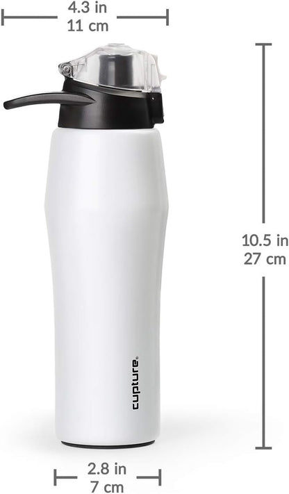 Cupture Action Bottle with Handle - Stainless Steel Vacuum-Insulated, 22 oz
