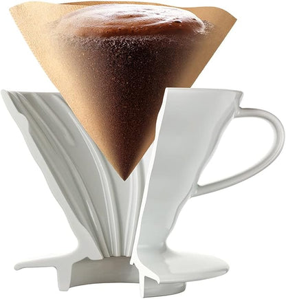 Hario V60 Paper Coffee Filter, Size 01, Natural, 100ct