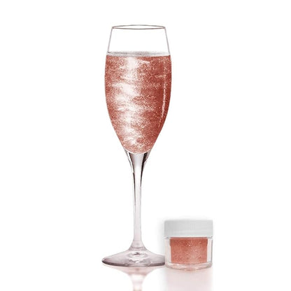 Rose Gold BREW GLITTER Edible Glitter For Drinks, Cocktails, Beer, Garnish Glitter & Beverages | KOSHER & HALAL Certified | 100% Edible & Food Grade | Vegan, Gluten, Nut Free (25g, Rose Gold)
