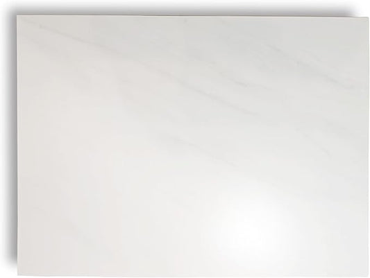 Multi-Purpose Pastry Marble Design Stone Tray Cutting Board Slab 16” x 12” with Non-Slip Feet,Stone Cheese Pastry Board,Marble Serving Tray, Heat Resistant, Easy to Clean (G16, 16 * 12)
