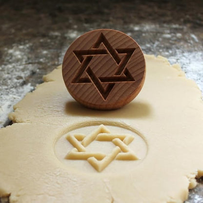 Wood Cookie Stamp, 2.5 Inch (Star of David CS-089)