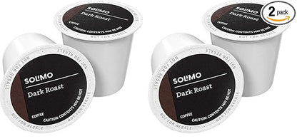 Amazon Brand - Solimo Coffee Pods, Dark Roast, Compatible with Keurig 2.0 K-Cup Brewers, 24 Count (Pack of 2)