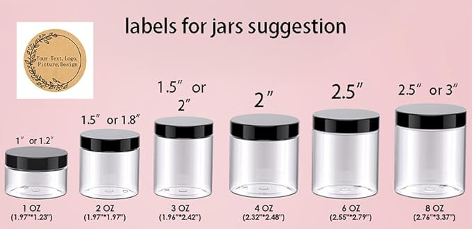 Custom Stickers Kraft Paper Labels Personalized Withe Text, Business Logo Customized Food Jars Labels Bakery Label Sticker Package Favor Canning Circle 100pcs (Style 1)