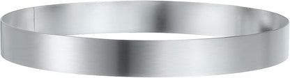 HARFINGTON Round Cake Ring 6.3 x 1 Inch Seamless Stainless Steel Pastry Mousse Dessert Ring Mirror Coating for Baking Cooking English Muffins Crumpet Making Tool