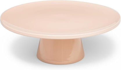 The Cake Stand -10 Inch Ceramic Pedestal Cake Stand with Gloss Finish - Modern Display for Cakes, Cupcakes, Cookies & More - Perfect for Weddings, Birthdays & Baby Showers (Rose)