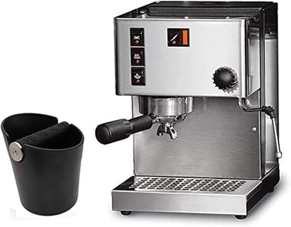 Coffee Knock Box, 4.8in Barista Style Espresso Grounds Knock Box with Removable Heavy-Duty Metal Knock Bar and Shock- Absorbent Durable and Non-Slip Base for Espresso Maker Accessories, Easy to Clean