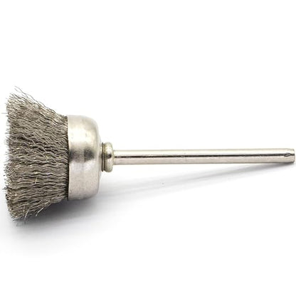 20PCS Wire Brushes - Metal Rust Removal, Polishing, Cleaning - 25mm Diameter, 3mm Shaft - Removes Burrs, Dust, and Oxide Layer - Handles Rough Surfaces - Designed for Industrial and DIY Enthusiasts