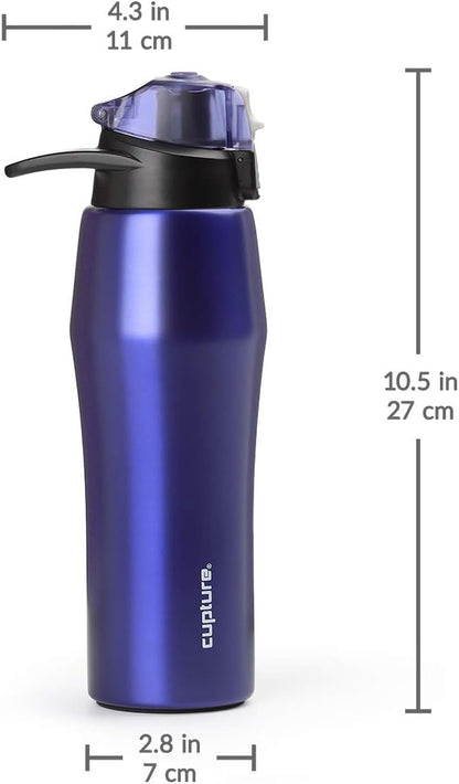 Cupture Action Bottle with Handle - Stainless Steel Vacuum-Insulated, 22 oz