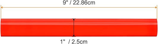HARFINGTON Acrylic Clay Roller 9 Inch x 1 Inch Solid Non-Stick Plastic Round Tube Roller Polymer Clay Rod Fondant Rolling Pin for Shaping, Sculpting, Modeling DIY Crafts, Red