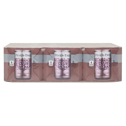 Fever-Tree Premium Club Soda Cans, 24pk/5.07 Fl Oz, No Artificial Sweeteners, Flavorings or Preservatives (Pack of 3)