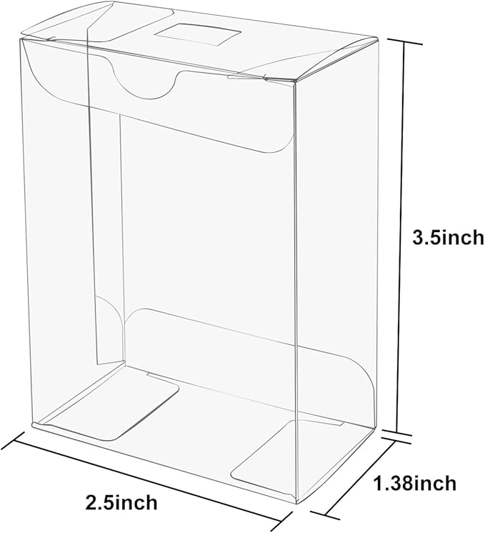 50pcs 3.5"x 2.5"x 1.38" Clear Rice Krispie Treat Boxes Clear Cakesicle Boxes Macaron Box Favor Box for Birthday Wedding Party
