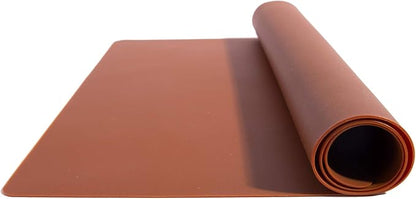 23.62" by 15.75" Extra Large Mulitpurpose Silicone Placemat,Countertop Protector, Kitchen Counter Mat, Table Mat, Heat Resistant, Washable, Non Slip (Coffee)…