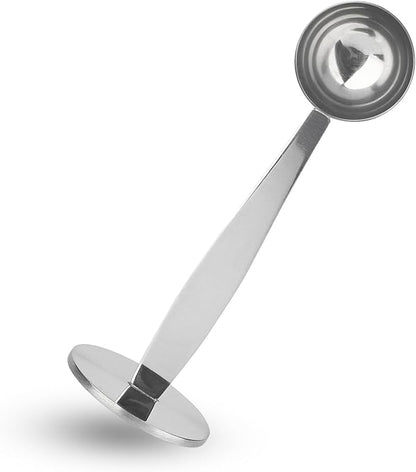 DFD 2-Inch-1 Coffee Scoops, 304 Stainless Steel Tablespoon Measure Spoon with Pressed Bottom for Coffee Bean Press Coffee Grinding Pressing（Silver15 ml）