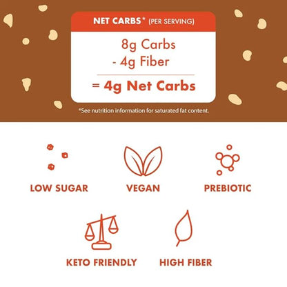 Rip Van Chocolate Hazelnut Wafer Cookies, Keto, Non-GMO, Healthy Snacks, Low Carb & Low Sugar (2g), Low Calorie, Vegan, 16 Count