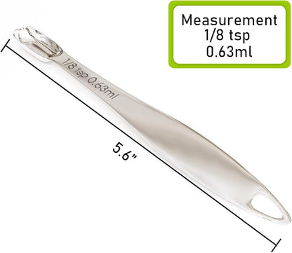 1PCS 1/8Teaspoon (0.63ml) Single Measuring Spoon, Individual Stainless Steel Long Handle Measure Tablespoon Only