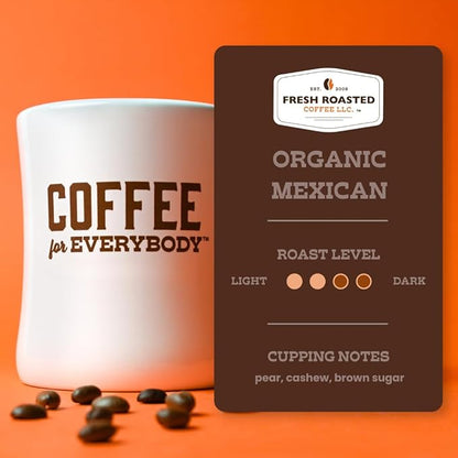 Fresh Roasted Coffee, Organic Mexican | Mold & Myco 3rd Party Tested, USDA Organic, Kosher | Medium Roast 2 lb (32 oz) Whole Bean