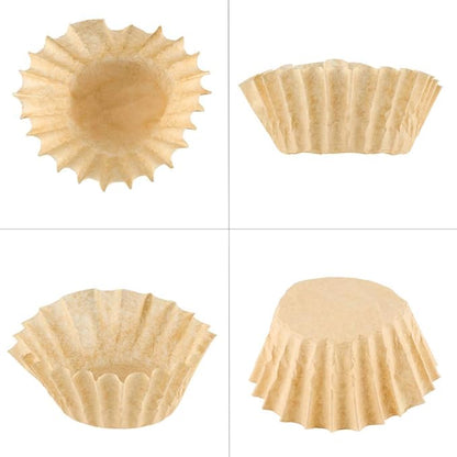 Natural Unbleached Brown Biodegradable Extra Large Coffee Filters 10, 12, 13, 14, 15 Cup Basket for Commercial, Home Coffee Maker Extra High Extra Wide, Anti ground, 9.75" Flattened Diameter (500 Pcs)