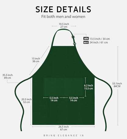 Syntus 12 Pack Bib Apron, Unisex Aprons Adjustable Waterdrop Resistant with 2 Pockets Cooking Kitchen Apron for Chef, BBQ Drawing Apron Bulk, Multi-Color