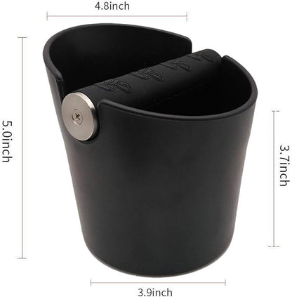 Coffee Knock Box, 4.8in Barista Style Espresso Grounds Knock Box with Removable Heavy-Duty Metal Knock Bar and Shock- Absorbent Durable and Non-Slip Base for Espresso Maker Accessories, Easy to Clean