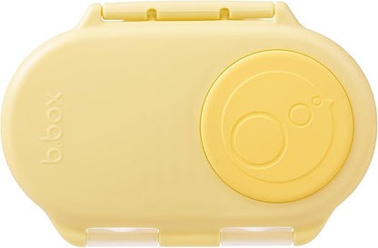 b.box Snack Containers for Kids, Toddler Snack Box Container, Reusable Small Bento Box for Lunch, School & Travel, Leak Proof, BPA free, Dishwasher Safe, Ages 4 months+ (Lemon Twist, 12oz)