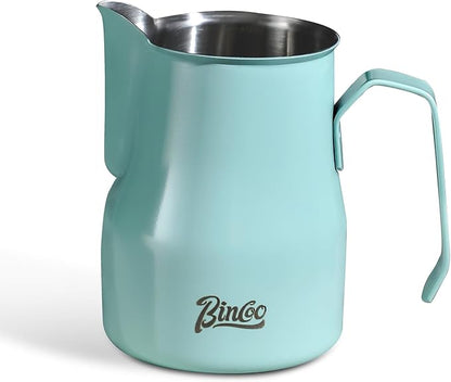 Milk Frothing Pitcher 450ML - Espresso Steaming Pitcher with Large Handle and Spout,Cappuccino Latte Art Cup for Barista and Home Cafe