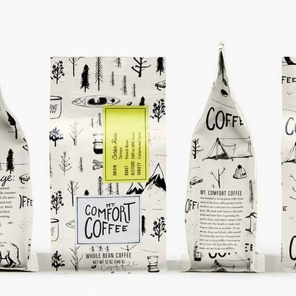 Mt. Comfort Coffee Costa Rica French Roast, 12 Ounce - Notes of Citrus, Tropical Fruit, & Brown Sugar - Premium Roasted Whole Beans