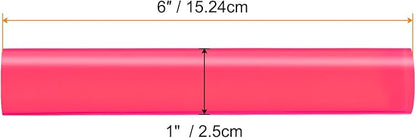 HARFINGTON Acrylic Clay Roller 6 Inch x 1 Inch Solid Non-Stick Plastic Round Tube Roller Polymer Clay Rod Fondant Rolling Pin for Shaping, Sculpting, Modeling DIY Crafts, Rose Red