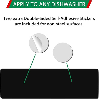 KitchenTour Clean Dirty Magnet for Dishwasher Upgrade Super Strong Magnet - Easy to Read Non-Scratch Magnetic Silver Indicator Sign with Clear, Bold & Colored Text Silver