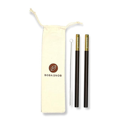 Boba Snob Boba Tea Making Kit, Bubble Tea Kit with Boba Gift Set, Boba Tea Maker Kit with Premium Loose Leaf Teas, Tumbler, Two Stainless Steel Boba Straws, Teaspoon, and Tapioca Boba Pearls (Medium)