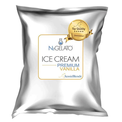 AussieBlends Premium Vanilla Ice Cream Mix For Soft Serve, Rolled Ice Cream, Gelato, Liquid Nitrogen, 1-Pack, Imported