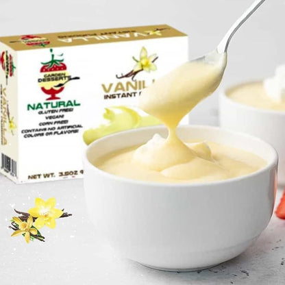 Natural Instant Pudding Mix - Delicious Chocolate & Vanilla Pudding Mix by Garden Desserts - Includes 1 Chocolate & 1 Vanilla. Quick Vegan Dessert, Gluten Free, Kosher 4 Oz (2 Pack, Variety)