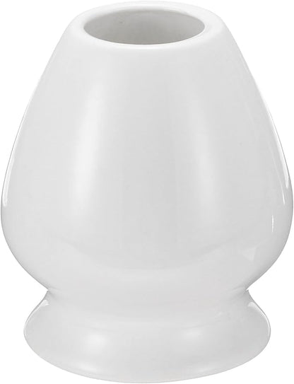 HARFINGTON Ceramic Chasen Stand 72mm Matcha Whisk Holder Teas Set Whisks Stand Traditional Matcha Tea Chasen Holder Tea Set Accessories for Tea Tasting, White