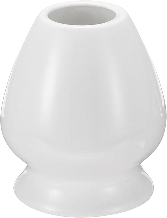 HARFINGTON Ceramic Chasen Stand 72mm Matcha Whisk Holder Teas Set Whisks Stand Traditional Matcha Tea Chasen Holder Tea Set Accessories for Tea Tasting, White